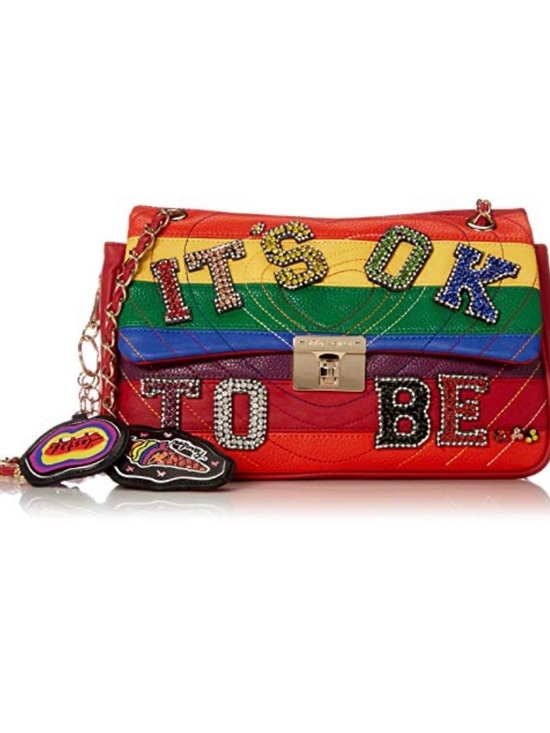 Betsey Johnson Handbags - Rainbow Patch Embellished Crossbody Bag - Multicolor